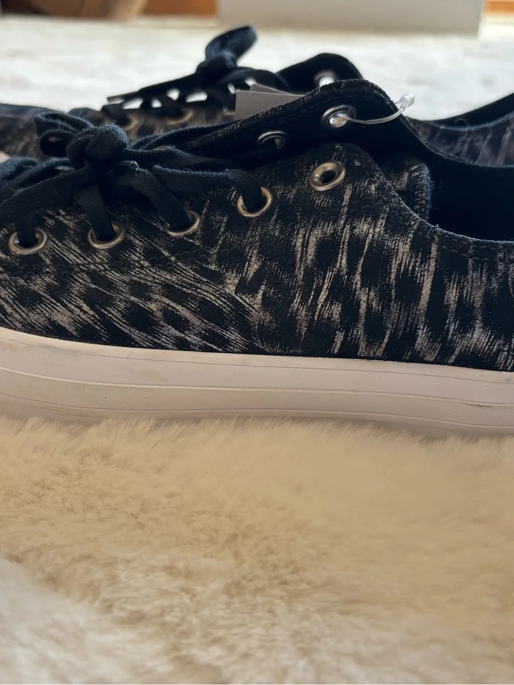 Converse Black and White Brushstroke Low-Top Sneakers